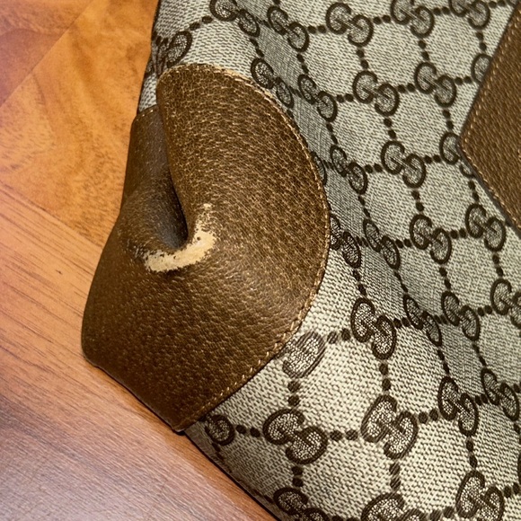 Authentic Vintage Gucci PVC Large Tote Bag with Web Handles - Picture 6 of 16